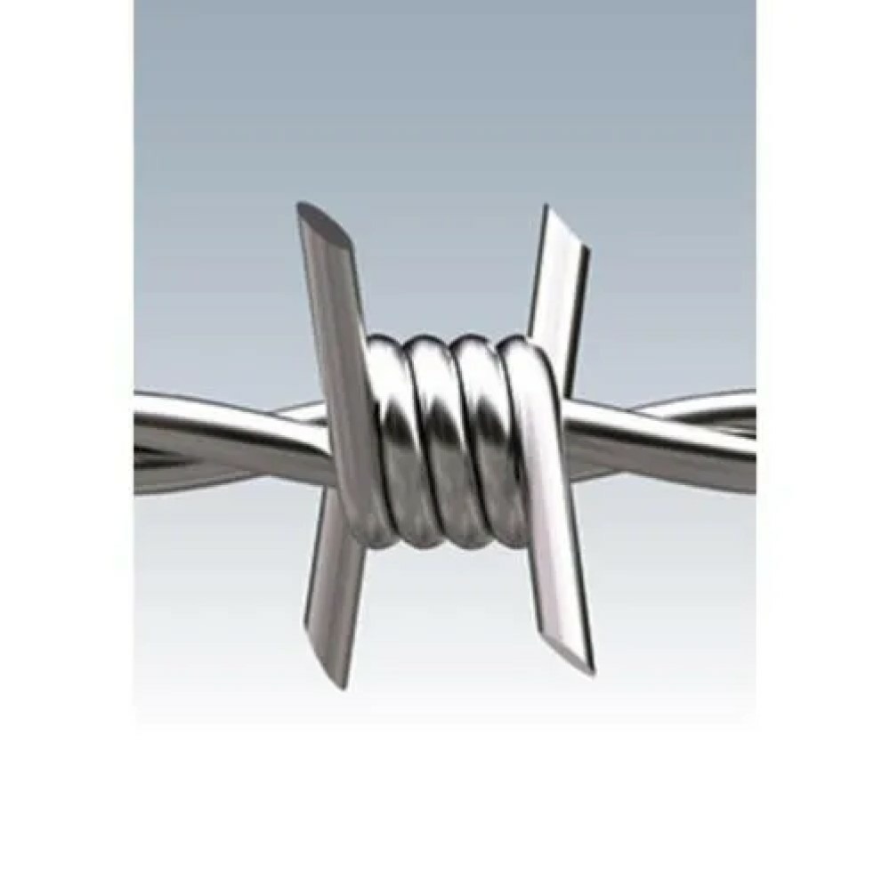 Barbelé riccio en acier gris, l.100 m