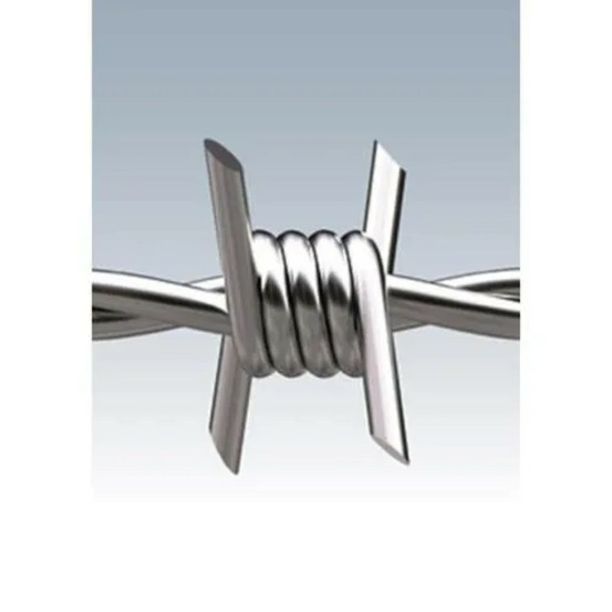 Barbelé riccio en acier gris, l.100 m