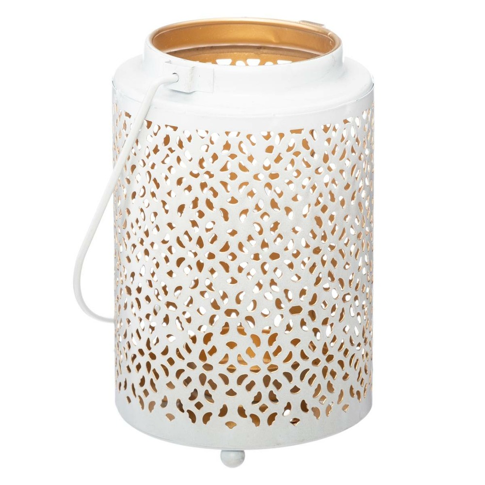 Lanterne design en métal h13 cm