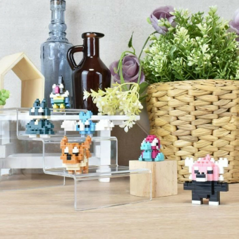 Coffret de 6 figurines en briques - bandai - nanoblock - pack pokémon type normal