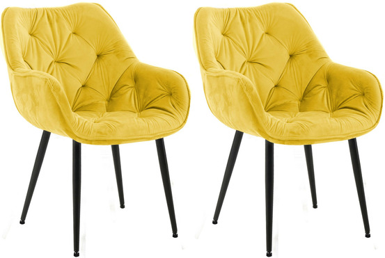 Lot de 2 chaises tanna velours