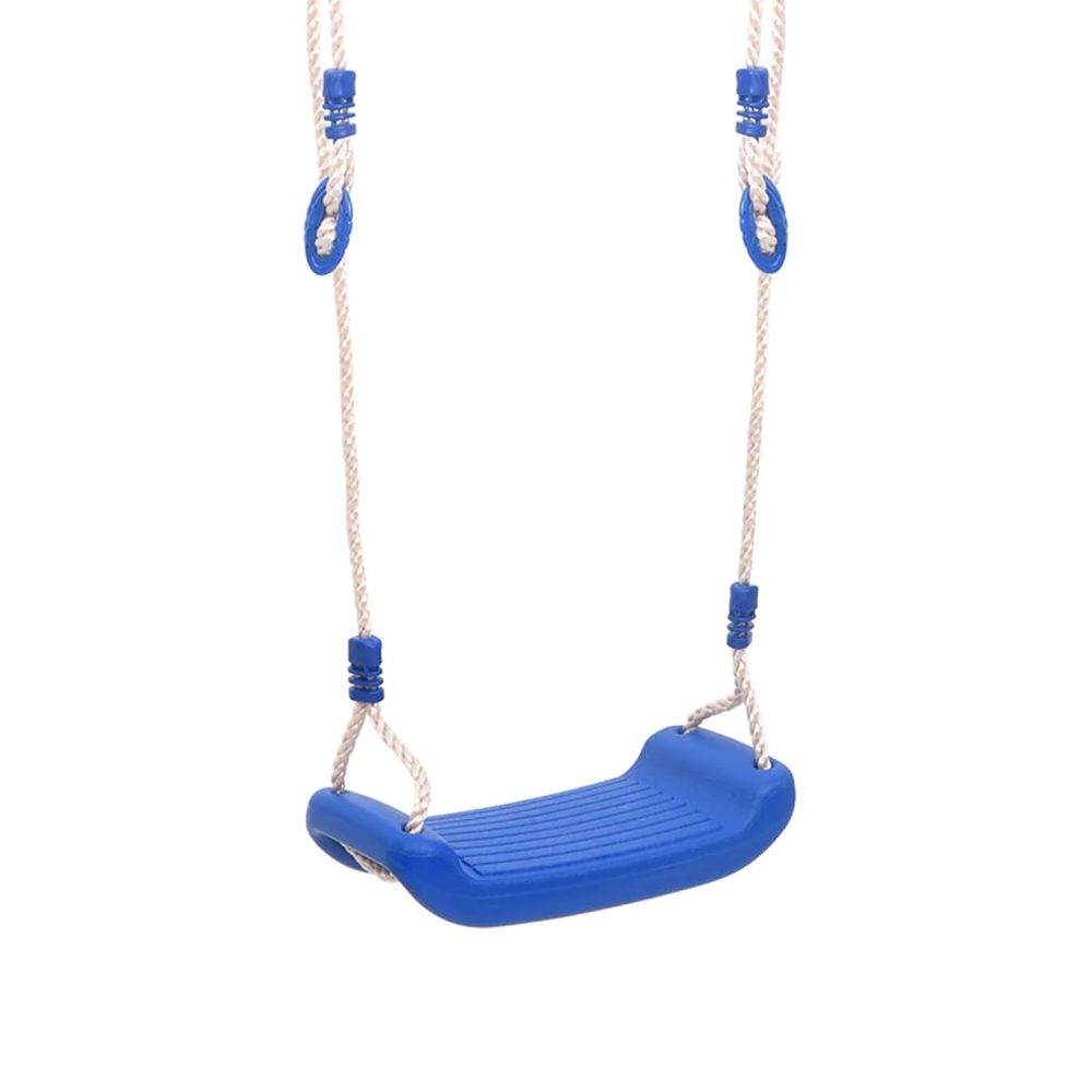 Sièges de balançoire avec cordes 2 pcs bleu 38x16 cm pe