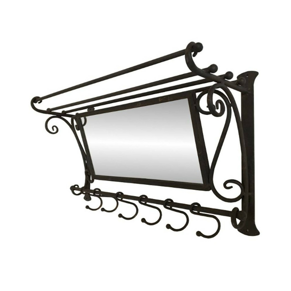 Miroir mural en métal marron 59 x 30 x 21 cm
