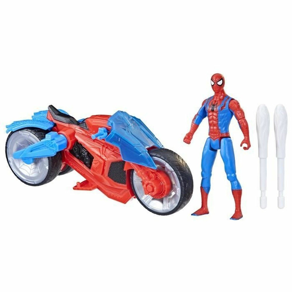 Figurine spiderman arachnomoto lance-toile, figurine et moto