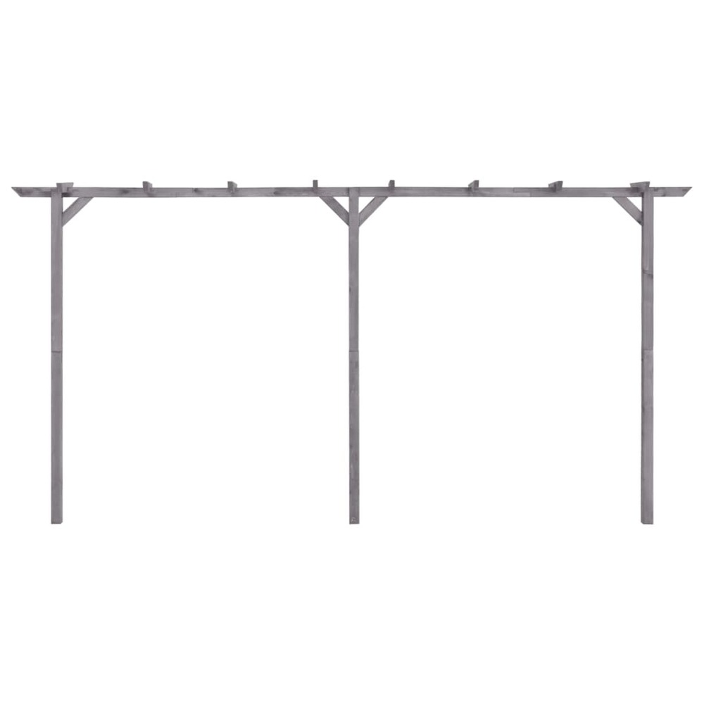 Pergola de jardin gris 400x40x205 cm bois de pin imprégné
