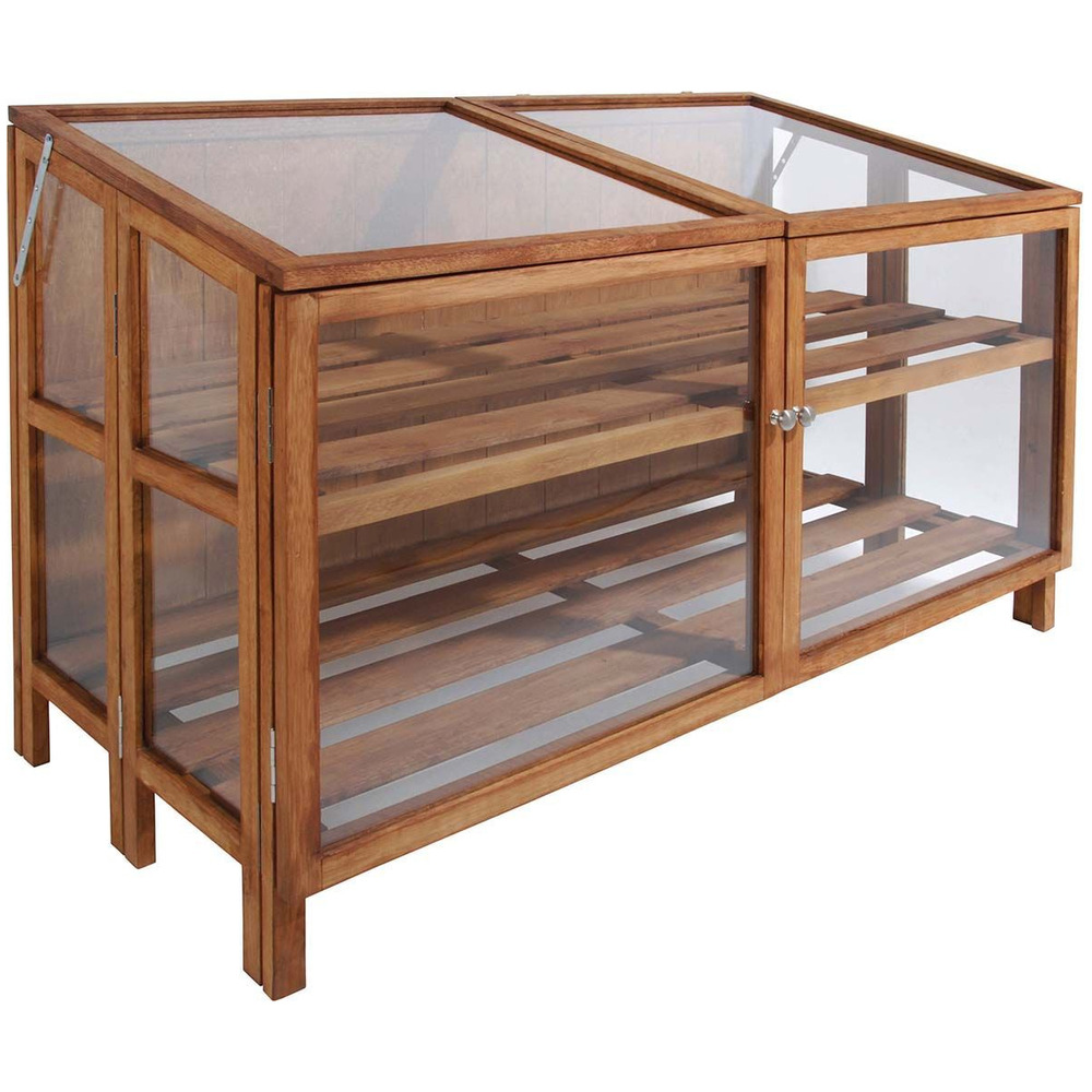 Mini serre de jardin en bois dur 118,5 cm