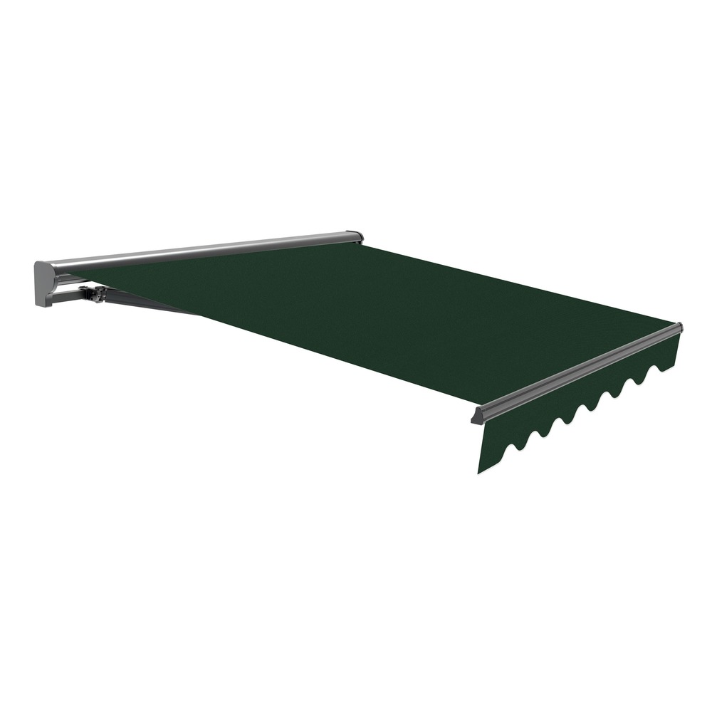 Store banne manuel 4x2,5m vert polyester – structure semi-coffre aluminium anthracite plus - toile protection solaire