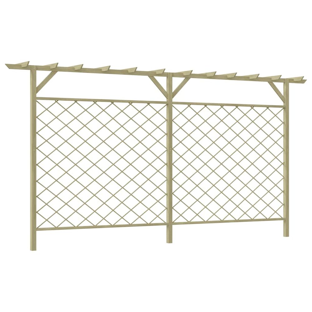 Clôture à lattes de jardin avec pergola bois