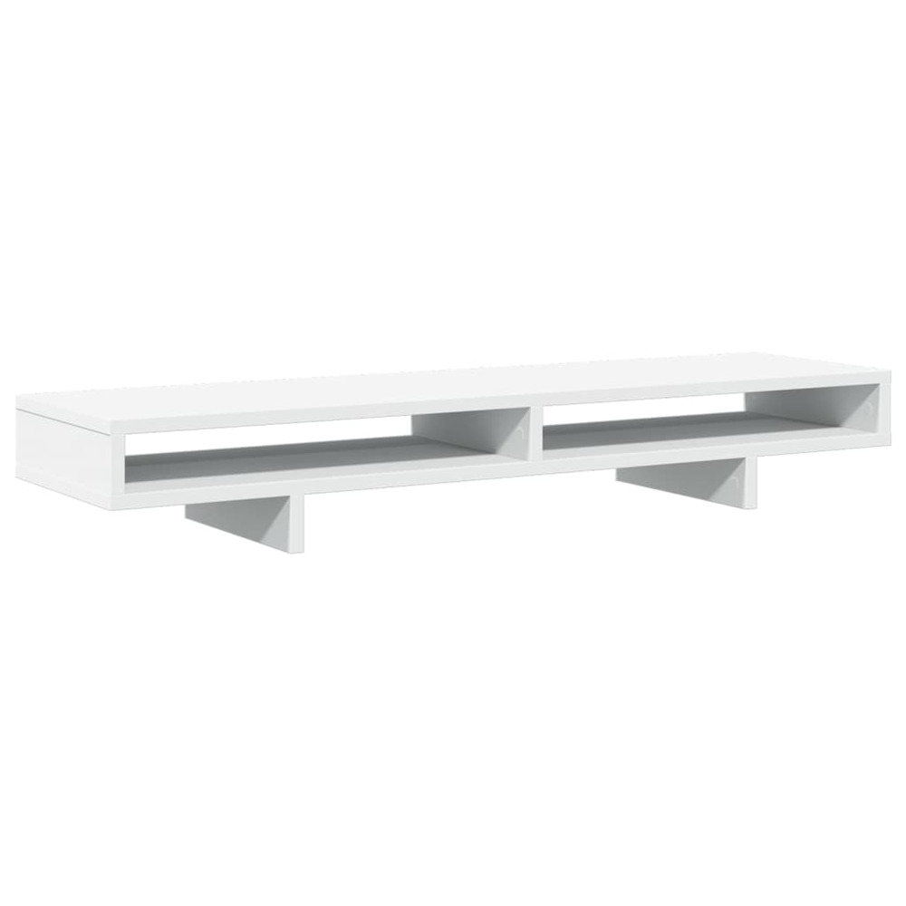 Support de moniteur blanc 100x27x15 cm bois d'ingénierie