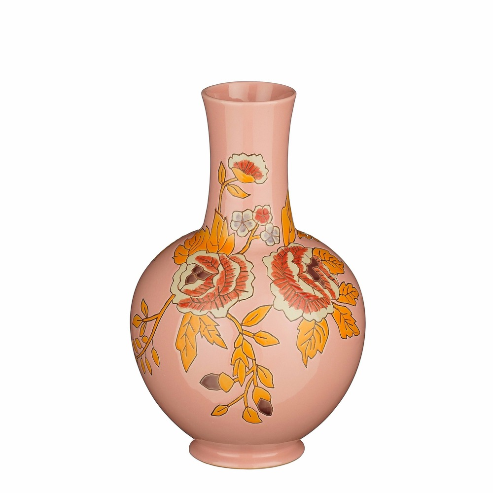 Mica decorations eloise vase - h36 x ø22 cm - céramique - rose