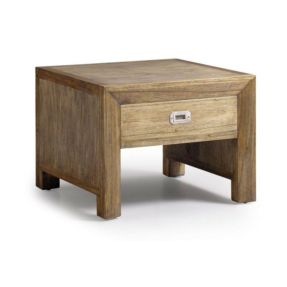 Table basse 1 tiroir bronze bois marron - kerline décoration d'autrefois