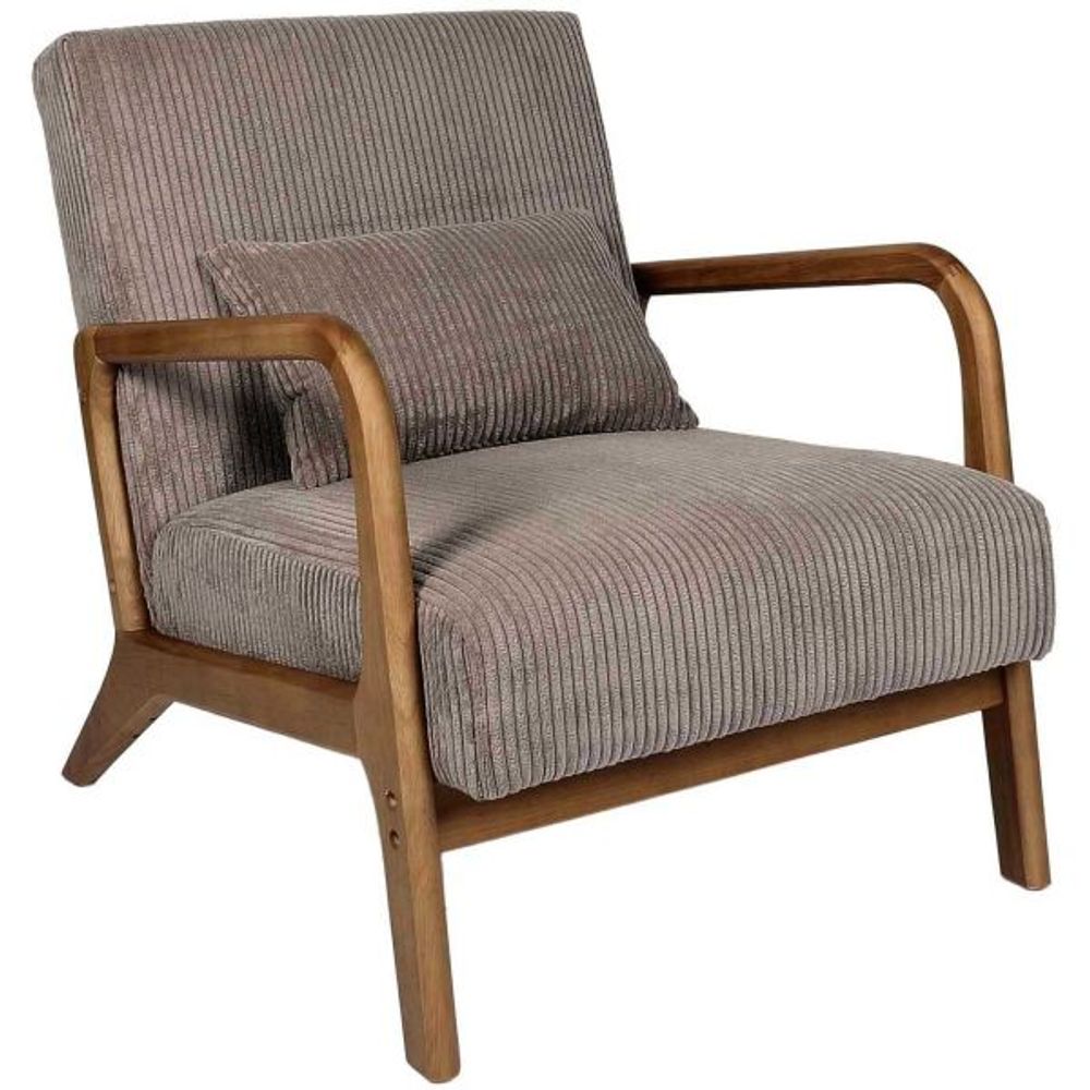 Fauteuil détente en velours côtelé scott