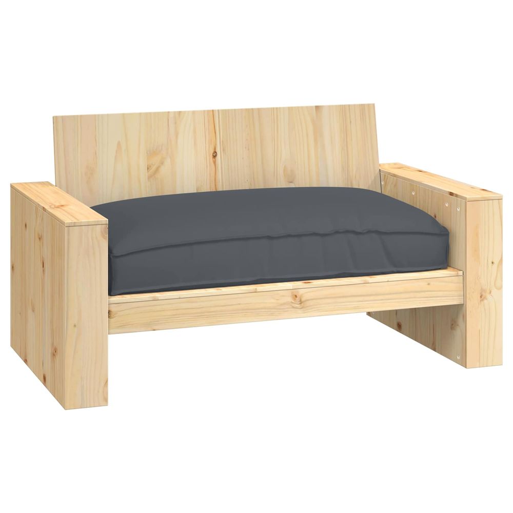 Coussin tissu oxford anthracite 120 x 80 x 12 cm
