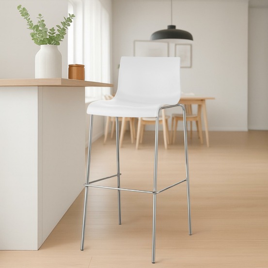 Tabouret de bar hoover structure 4 pieds chromé