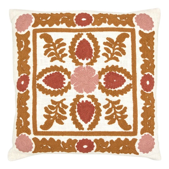 Coussin brodé sienna 45x45cm