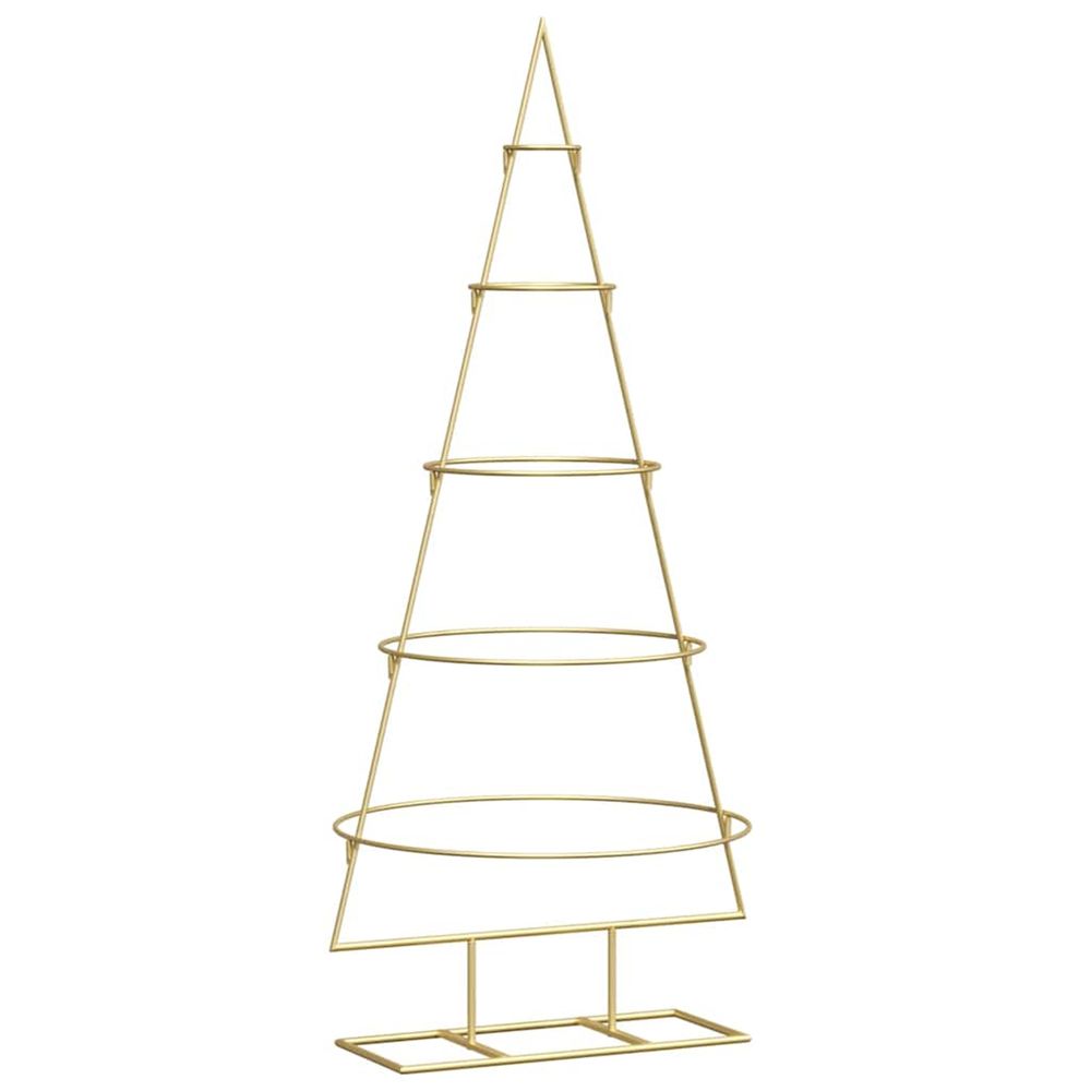Sapin de noël en métal avec support kuopio 125 cm acier doré