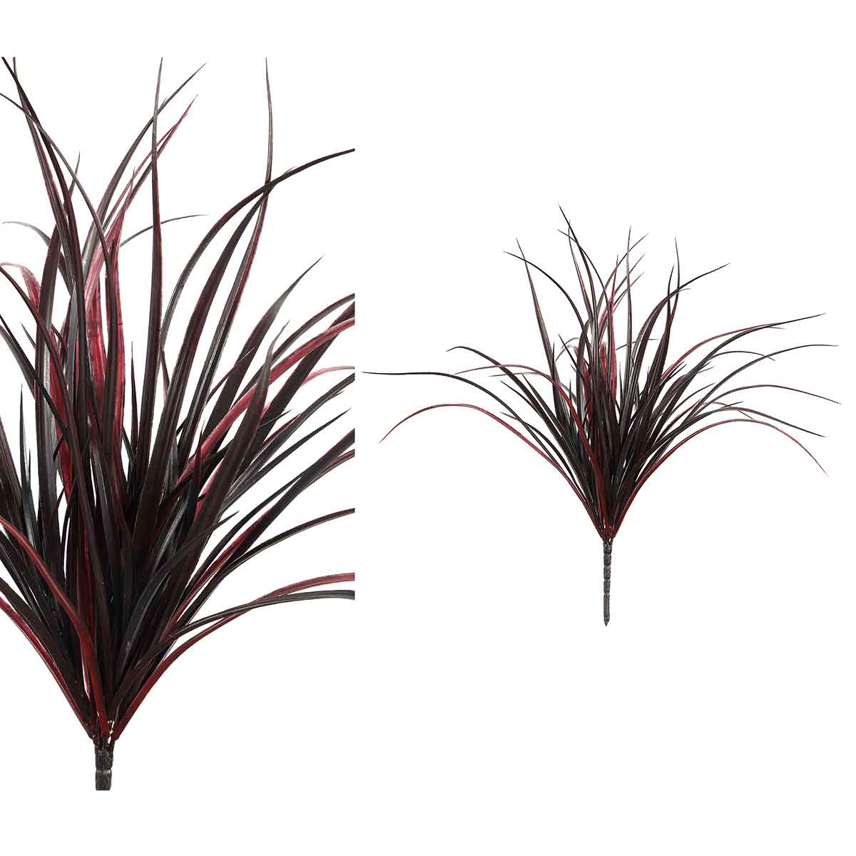Ptmd plante artificielle leaves - 36x56x46 cm - plastique - bordeaux