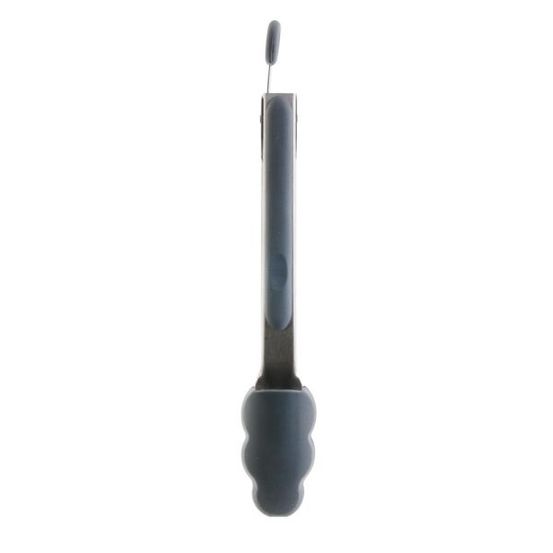 Pince de cuisine en silicone coloré gris