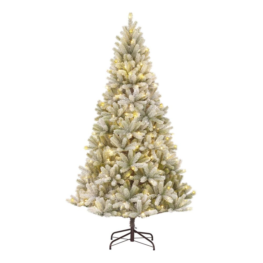 Black box trees nagoya sapin de noël artificiel led avec effet neigé - décoration noël pour l'intérieur - sapin lumineux noël avec