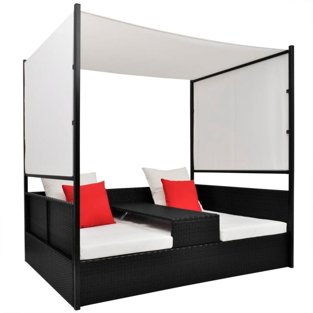 LIT DE JARDIN AVEC AUVENT NO 2-(866821)