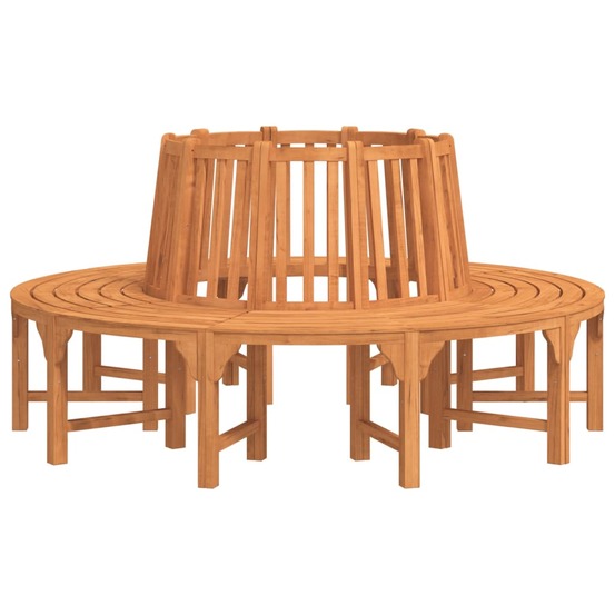 Banc de jardin meuble de patio d'extérieur terrasse de tour d'arbre rond diamètre 208 cm bois massif eucalyptus