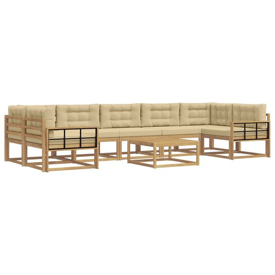 Ensemble de canapés d'extérieur 6 pc blanc et beige