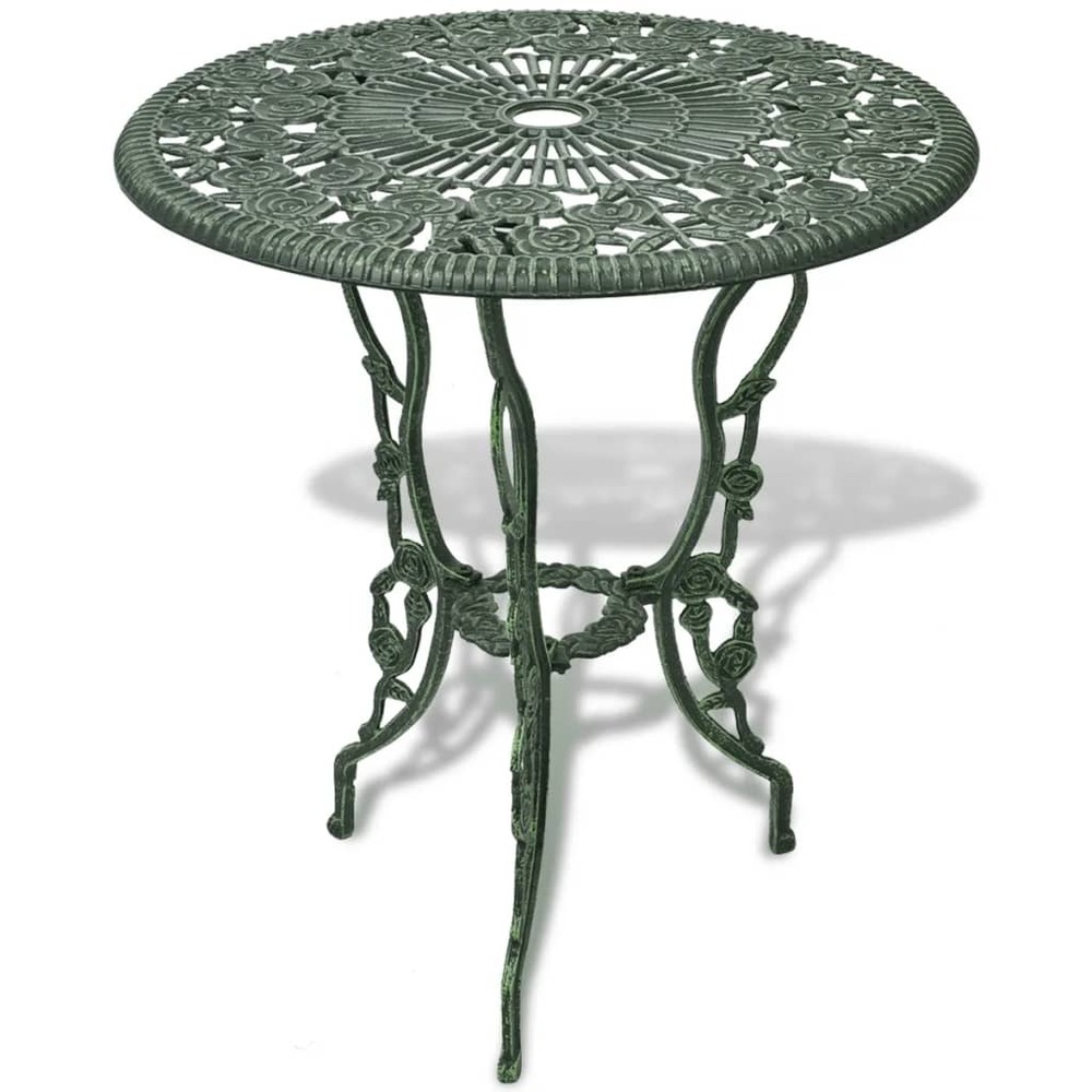 Ensemble de bistro 3 pcs aluminium coulé vert