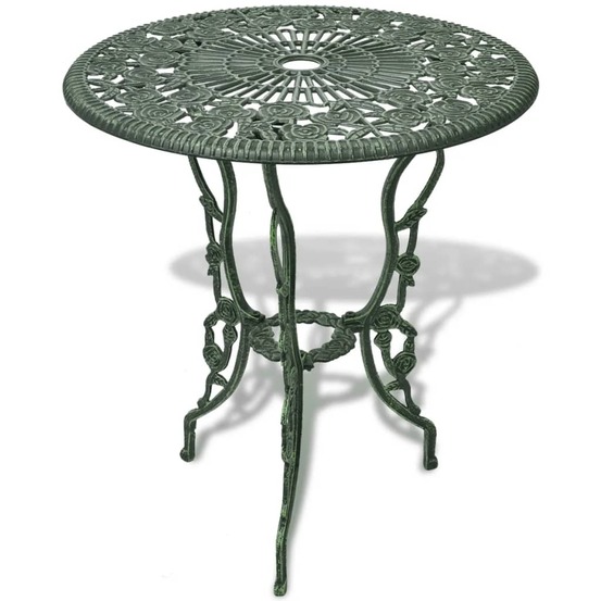 Ensemble de bistro 3 pcs aluminium coulé vert