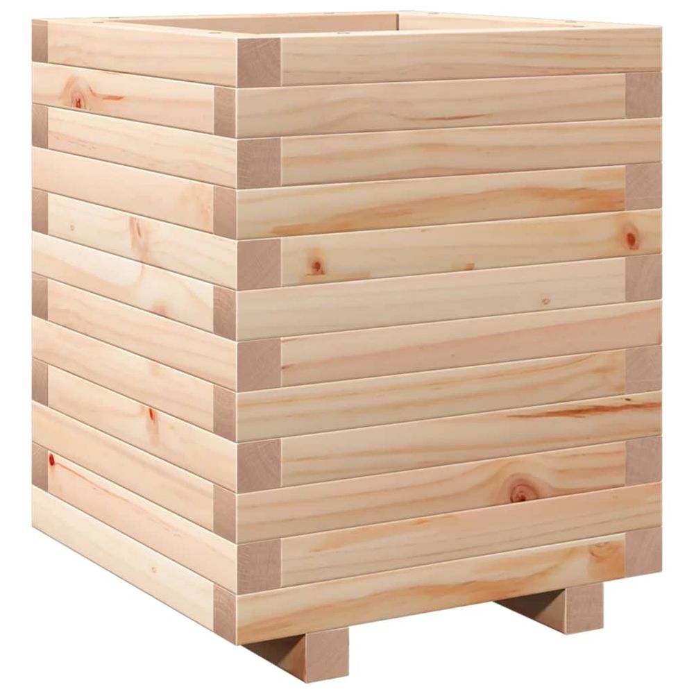 Jardinière d'extérieur 40x40x49,5 cm bois de pin massif