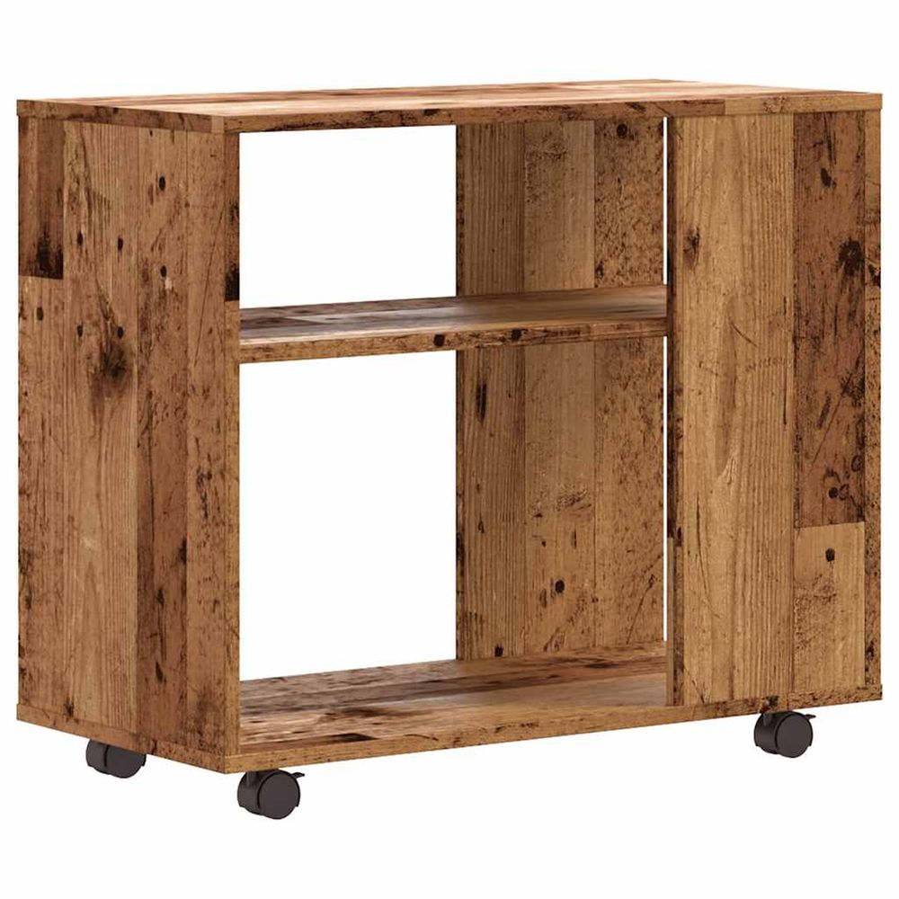 Table d'appoint vieux bois 70x35x60,5 cm bois d'ingénierie