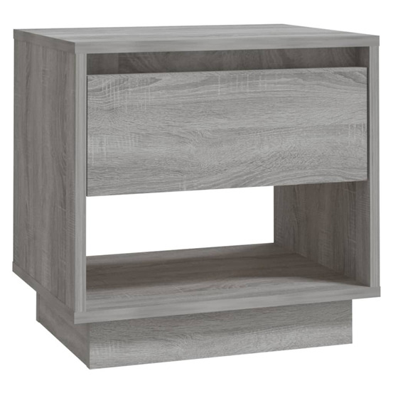 Table de chevet sonoma gris 45x34x44 cm bois d'ingénierie