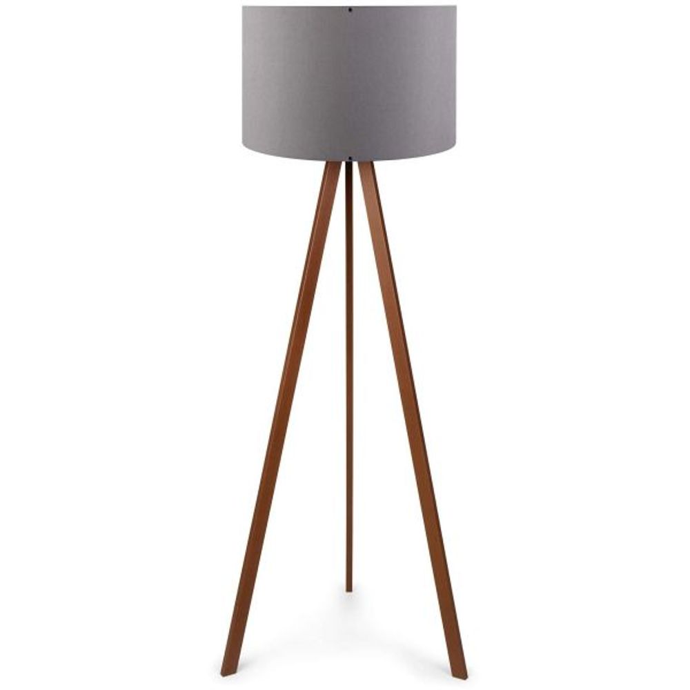 Lampadaire en mdf et pvc floor gris et marron