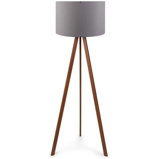 Lampadaire en mdf et pvc floor gris et marron