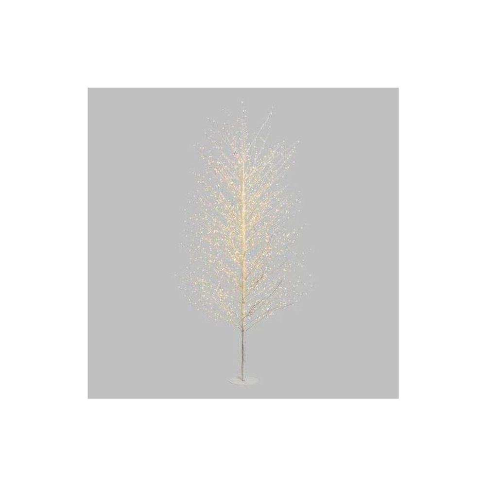 Arbre lumineux tilia blanc h230cm ø115cm 1560 microled blanc chaud fixe & flash intérieur/extérieur lotti