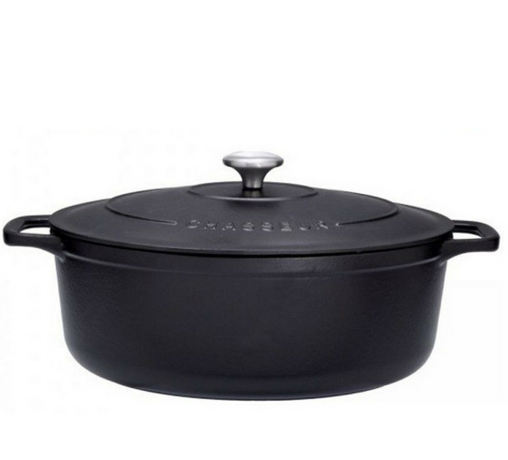 Cocotte ovale en fonte émaillée 31cm noire sublime - puc473101