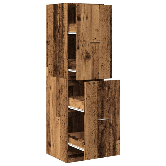 Armoire d'apothicaire vieux bois 40x41x144,5 cm bois ingénierie