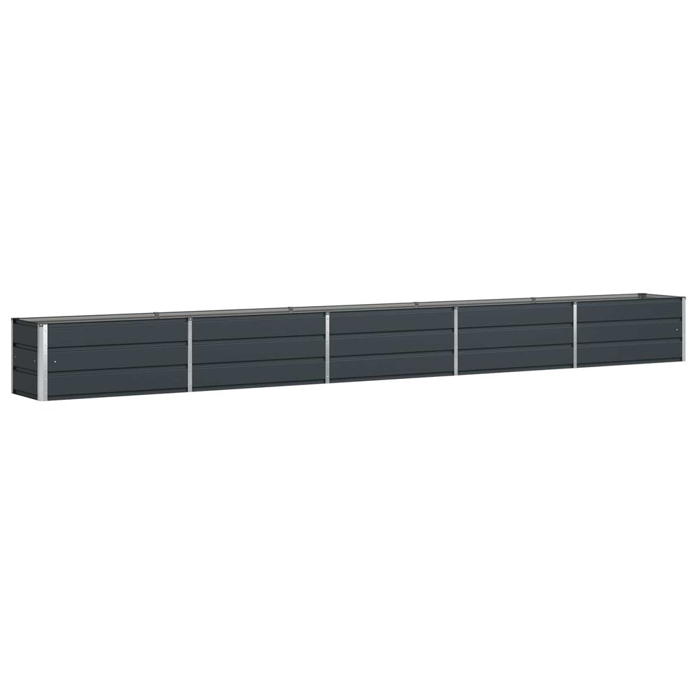 Jardinière anthracite 480 x 50 x 45 cm acier galvanisé