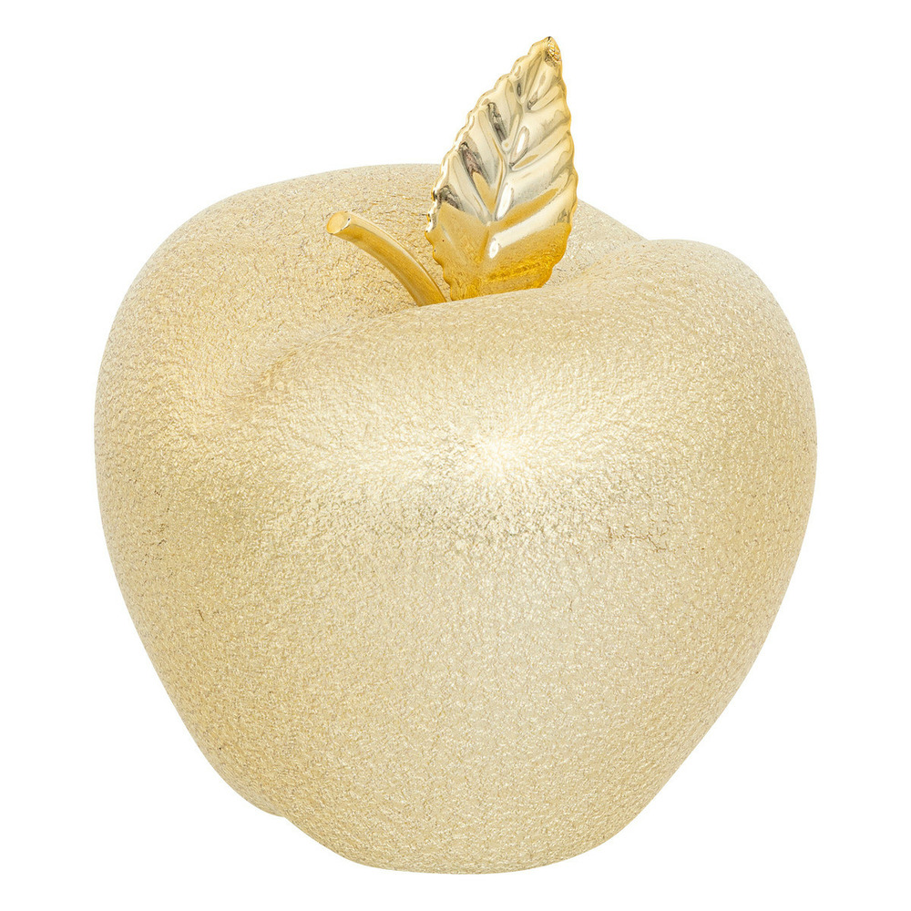 Déco de noël pomme en céramique or pailleté d 13 x h 15 cm