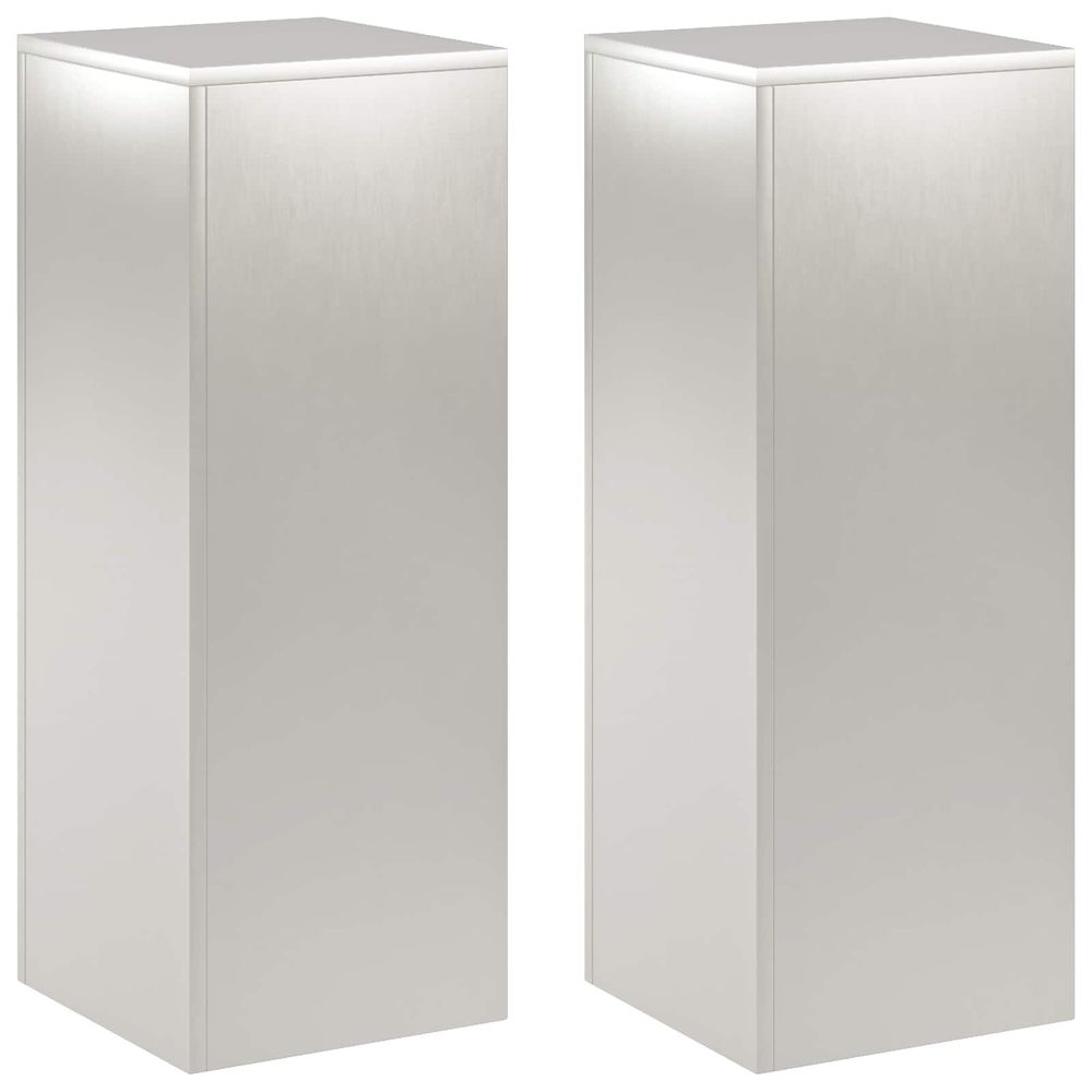 Support de plante 2 pcs argenté 30 x 30 x 80 cm acier