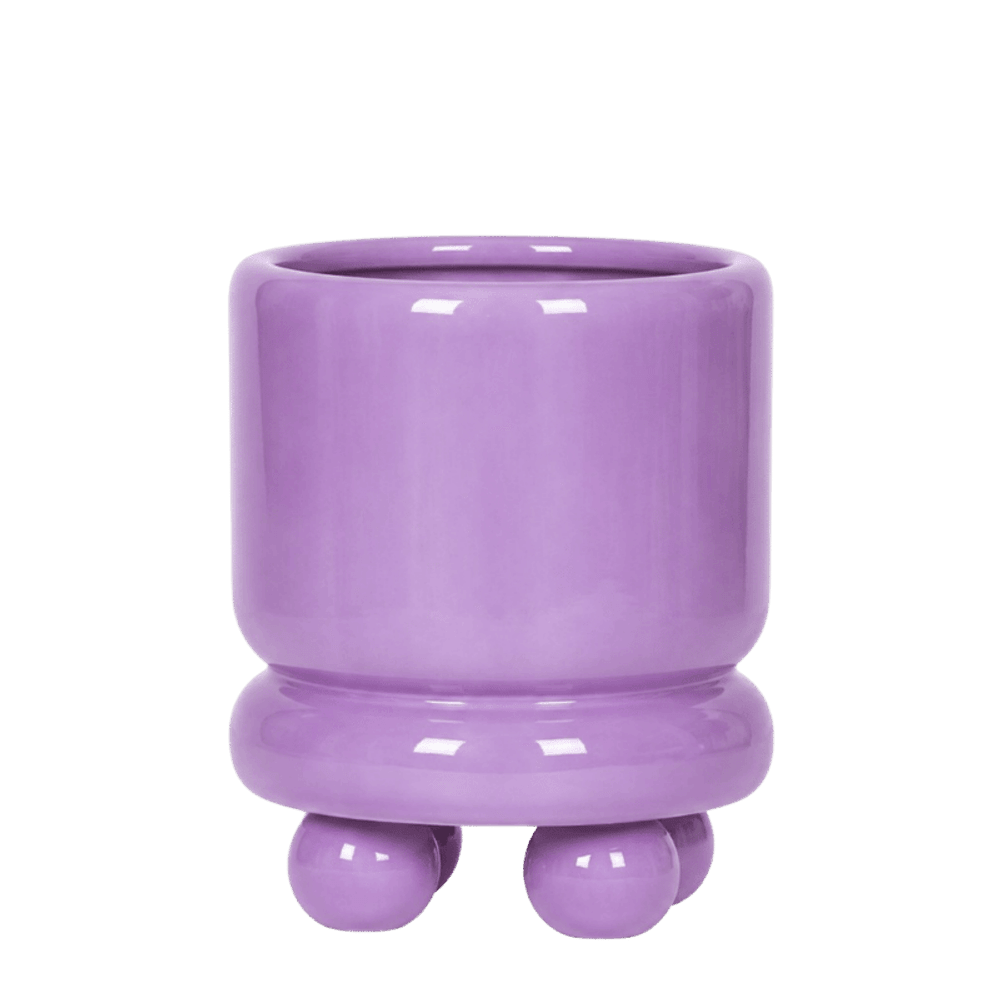 Cache-pot dotty violet - ø9 cm x h12 cm