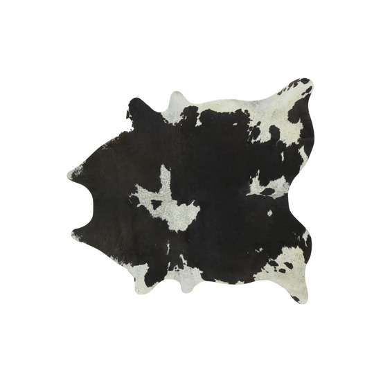 Véritable peau de vache naturelle marron et blanche