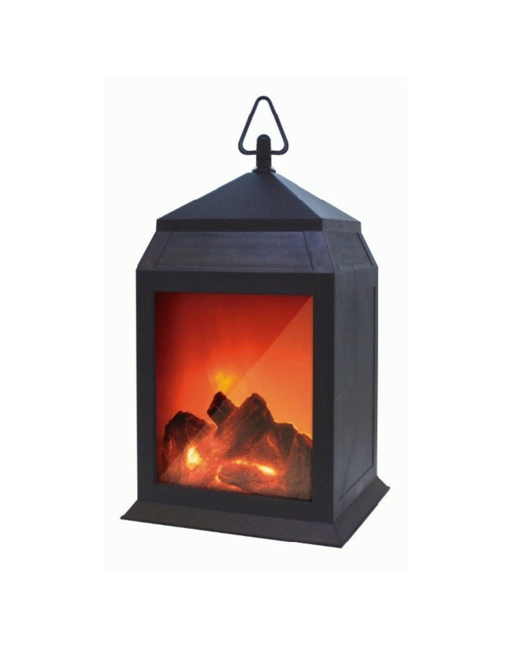 Lanterne style cheminée portable - noir - adulte