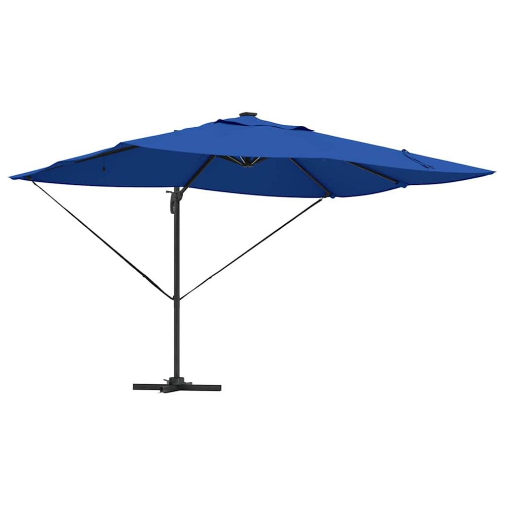 Parasol 352 x 251 x 265 cm polyester et aluminium azur