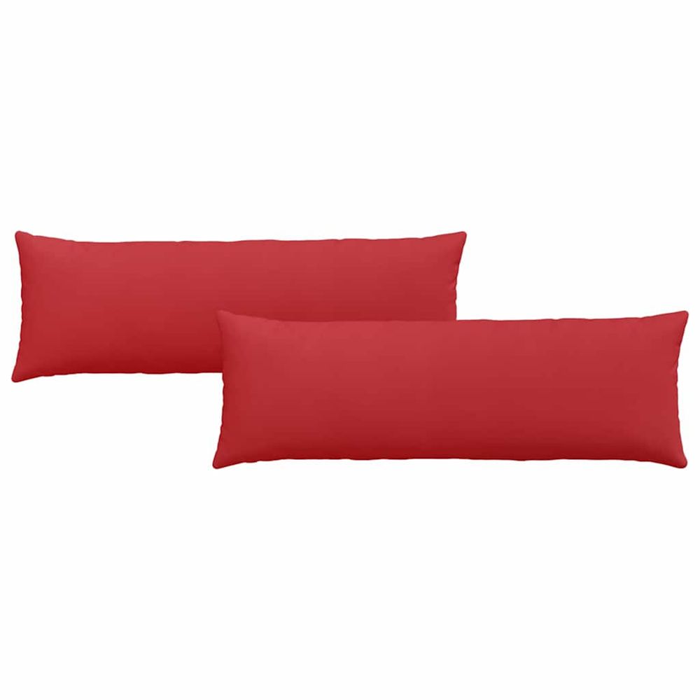 Coussins de canapé 2 pc tissu rouge 120 x 40 cm