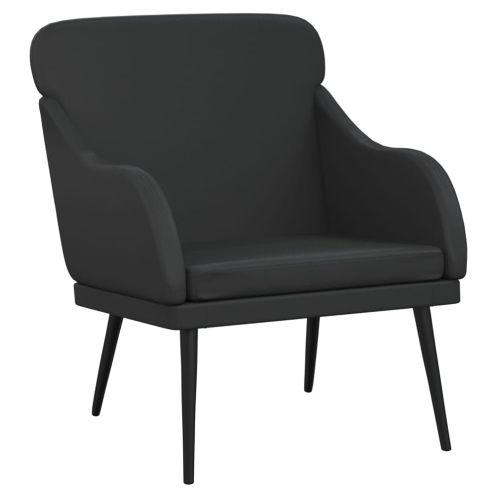 Fauteuil noir 63x76x80 cm similicuir