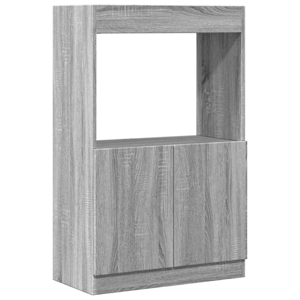 Buffet haut sonoma gris 63x33x100 cm bois d'ingénierie