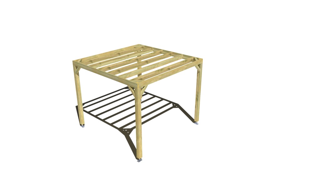 Pergola bois • 3m x 3m • indépendante • sens largeur • livraison comprise