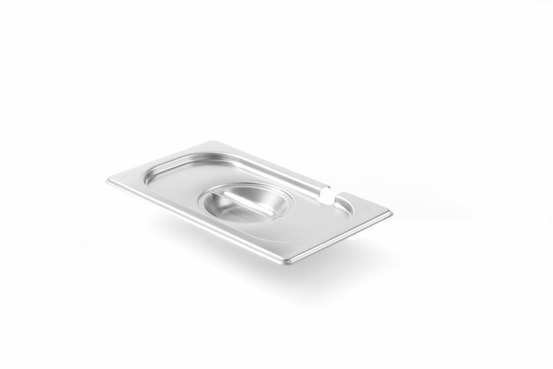 Couvercle gastronorme avec encoche louche kitchen line gn 1/4 265x162 mm - hendi