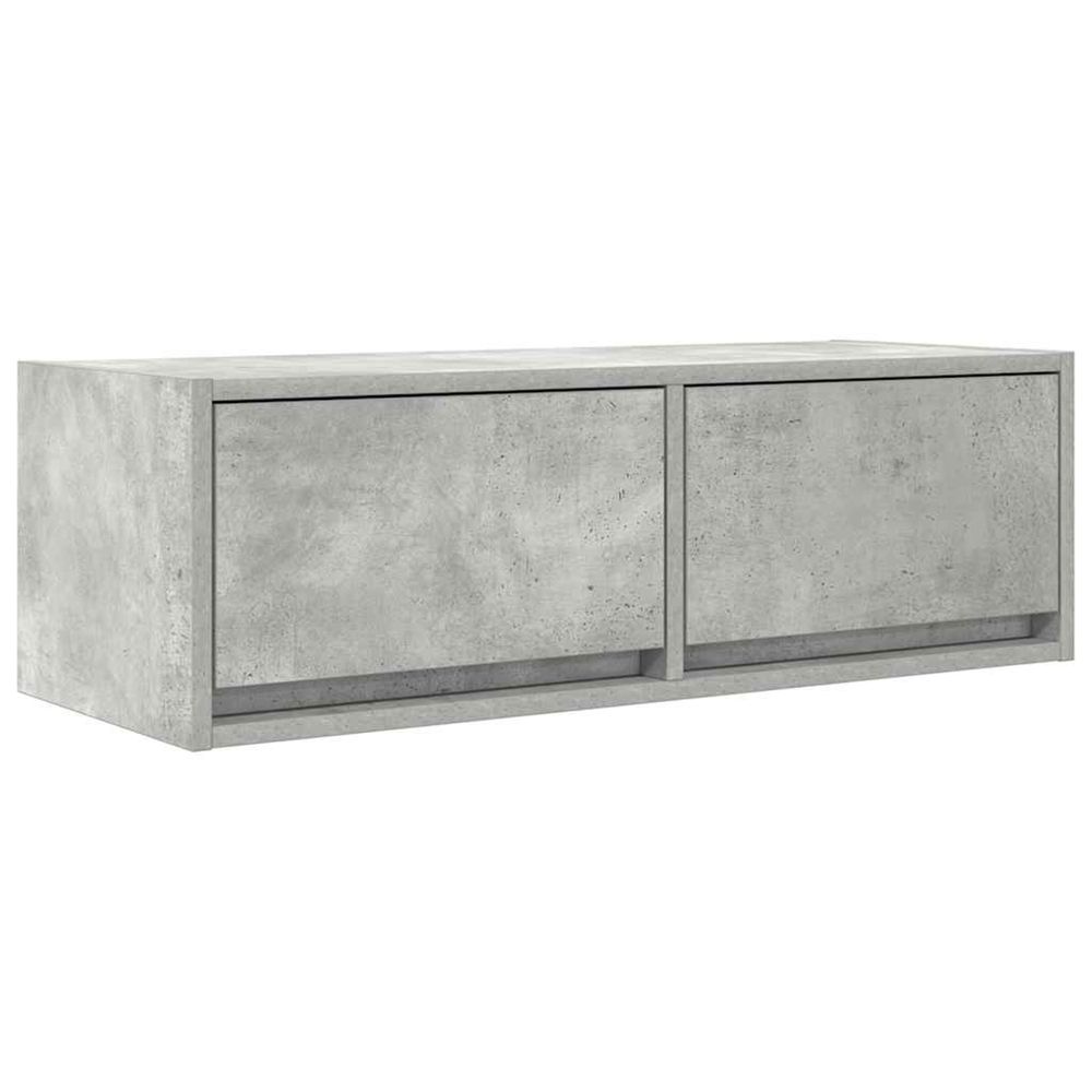 Meuble tv gris béton 80x31x25,5 cm bois d'ingénierie