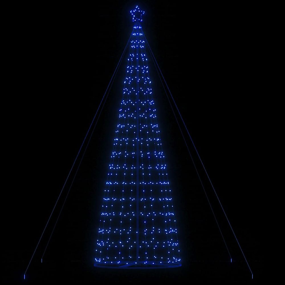 Sapin de noël géant 1534 led métal jardin intérieur bleu 503 cm